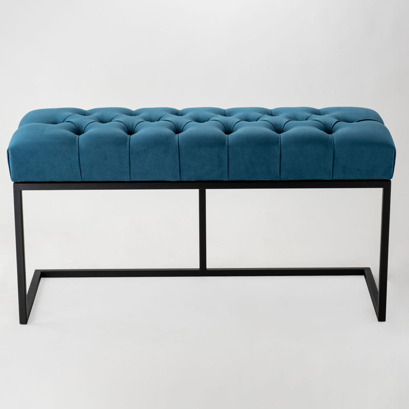 Emaleigh Velvet Upholstered Bench, H40 x W100 x D30cm