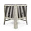 Chaise d'angle grise - chaise longue en bois avec coussin d'eau et coussin relaxant, coussins anti-éclaboussures