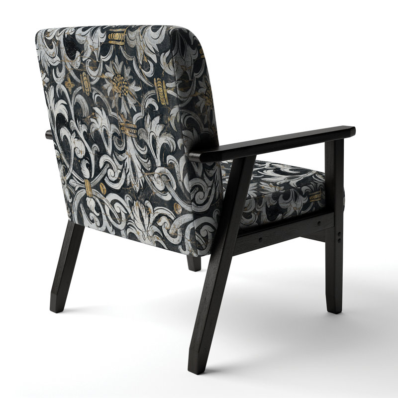 Fauteuil d'appoint rembourré glam doré Makei