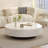 Simple luxury cream style marble coffee table-104935559