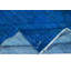 Tapis bleu saphir moderne 5,7 x 9,4 pi tissé et noué à la main en Turquie