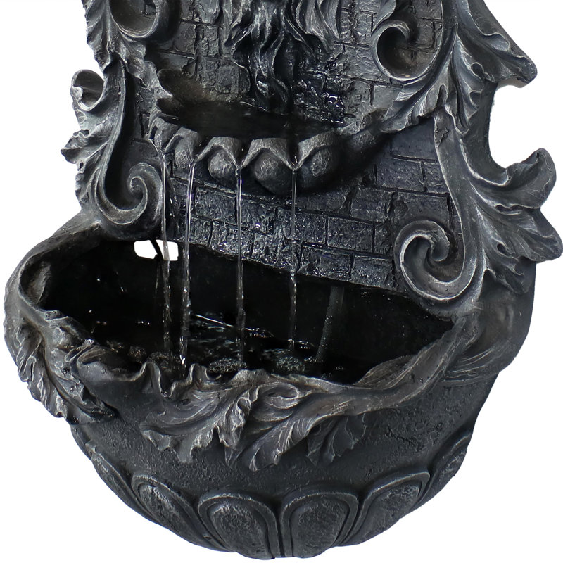 Dupond Weather Resistant Wall Base Fountain with Light