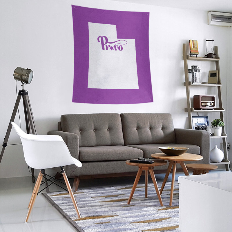 Tapisserie murale Provo Utah, H 27,5 po x l 37,5 po, Violet