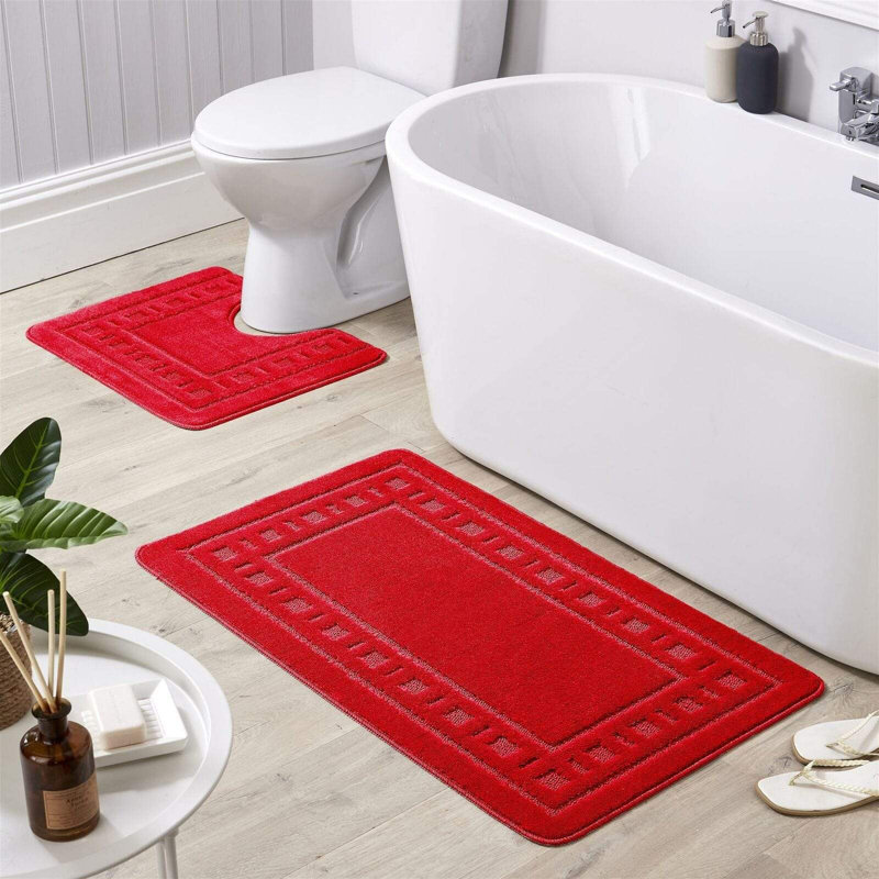 Non-Slip Bath Mat, Red
