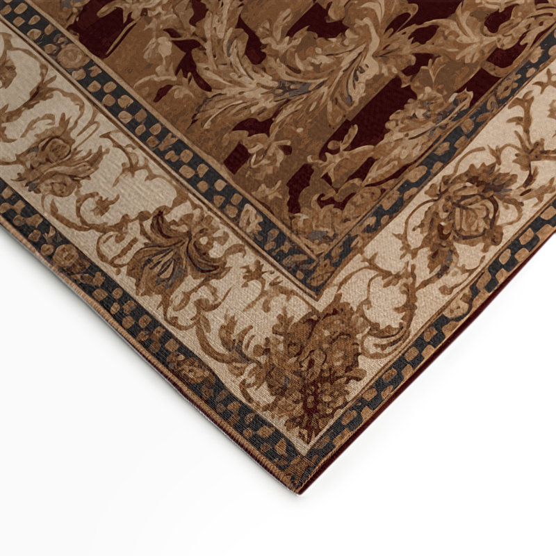 Tapis d'intérieur et d'extérieur brun français, Rectangle 9 pi x 12 pi