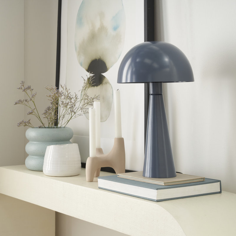 Lampe de bureau en métal Zola, Gris, Gris