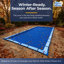 Bâche d'hiver rectangulaire Blue Wave Arctic Armor pour piscine creusée de 3,66 m x 6,10 m (12 pi x 20 pi), bâche de piscine robuste et solide, polyéthylène laminé 4,27 m x 4,27 m (14 pi x 14 pi), chevauchement de 1,52 m (5 pi), œillets métalliques, câble et treuil, garantie de 15 ans-9055573