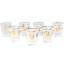 Ensemble de 7 verres à paille givrés Vintage Golden