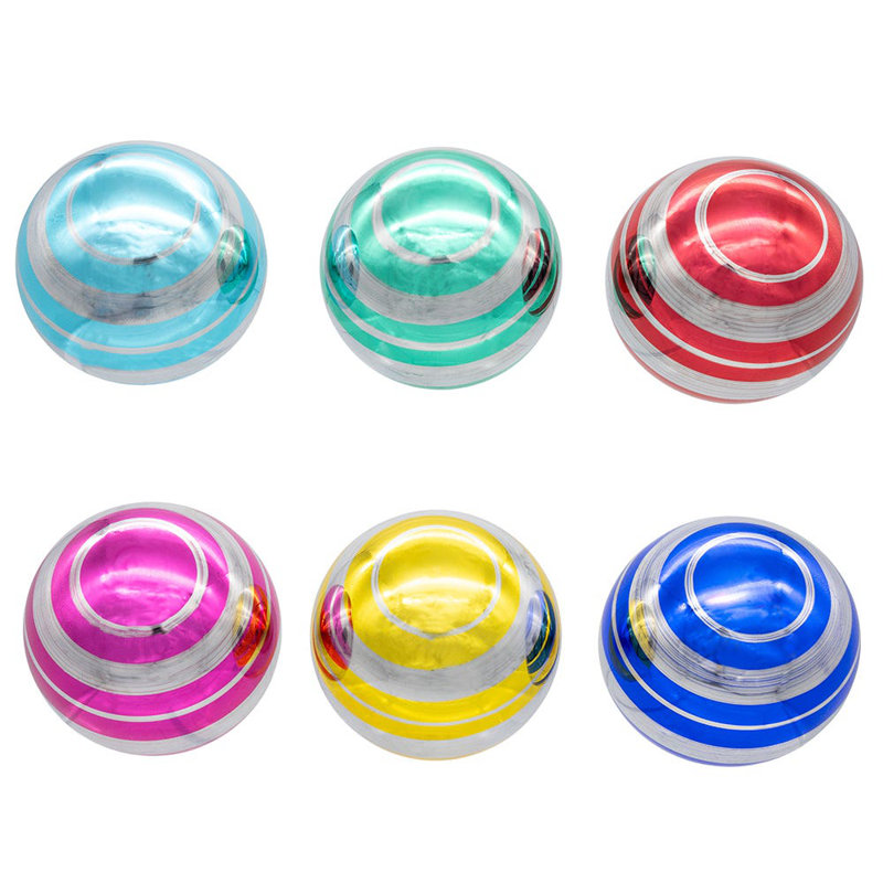 80MM Multicolor Striped Glass Ball Ornament Set