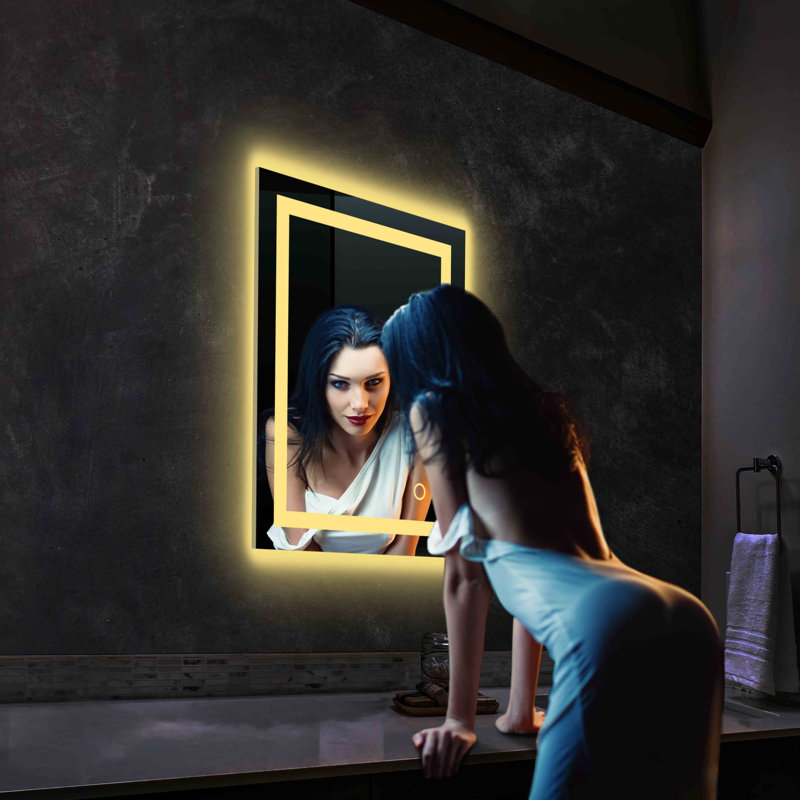 Miroir de salle de bain Lyra, H 30 po x l 24 po