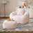 Modern Bean Bag Chairs,Upholstered Lazy Sofa Reading Chair With Ottoman-70936005