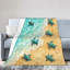 Couverture en flanelle à motif de tortues marines, 101,6 x 127 cm (40 x 50 pouces), idéale pour les amoureux des tortues marines.