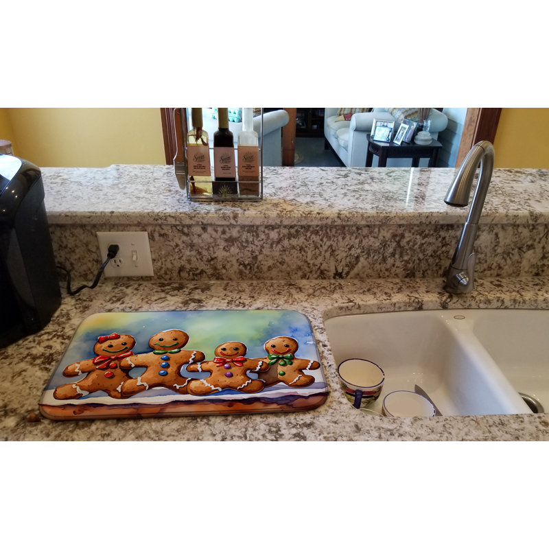 Christmas Gingerbread Dish Drying Mat