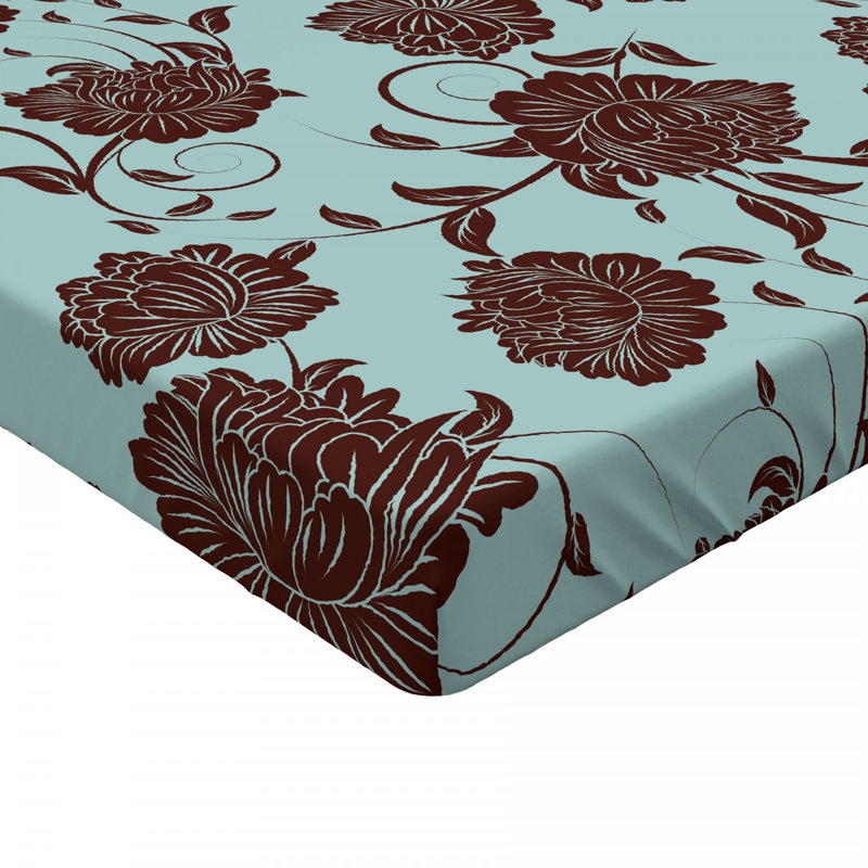 Microfiber Floral Fitted Sheet, Queen Fitted Sheet