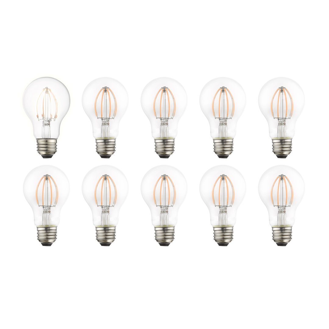 Mcswain 60 Watt Equivalent A19 E26/Medium (Standard) Dimmable 3000K LED Bulb (Set of 10) Symple Stuff