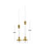 Pilier de table en acier inoxydable H 10,95 po