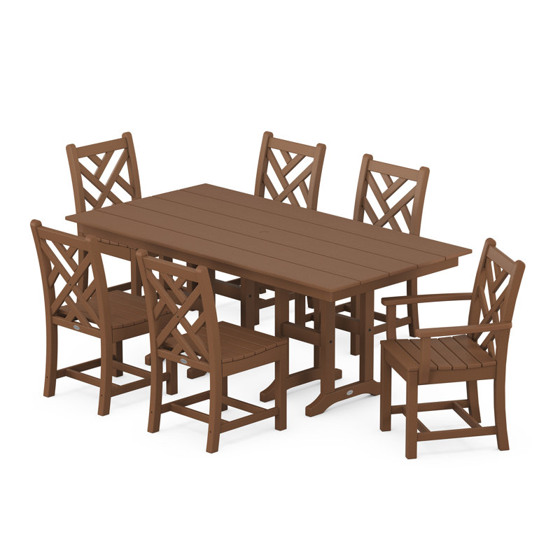 Ensemble repas 7 pièces Chippendale, Teck