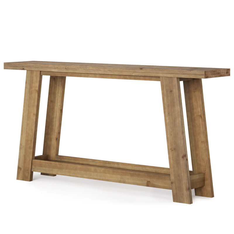 Narrow Sofa Table,Two-Tier Console Table,Wooden Entryway Table