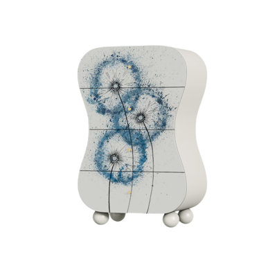 Commode d'appoint de rangement moderne à quatre tiroirs