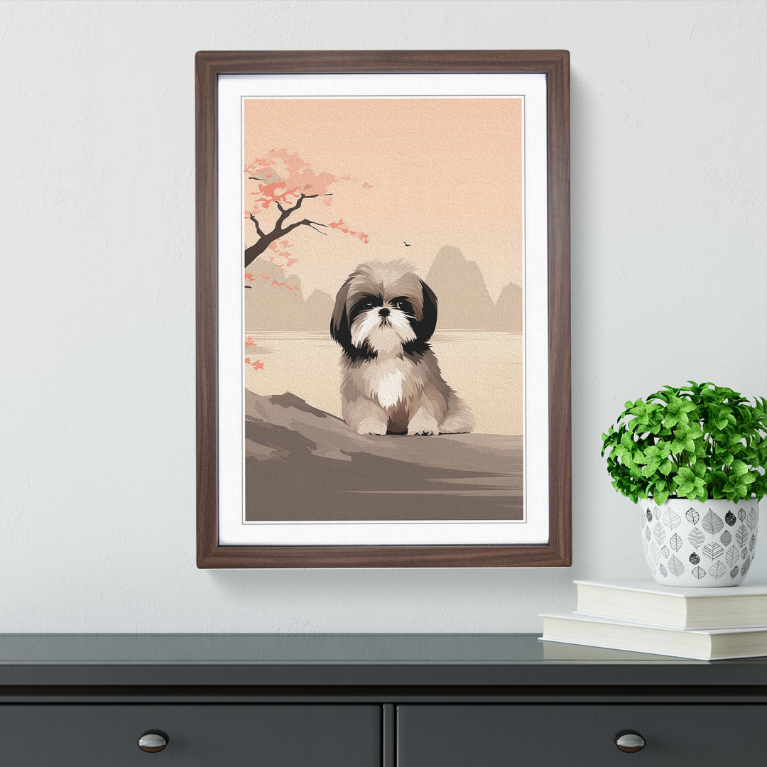 Shih Tzu - Single Picture Frame Print on Wood