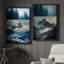 Art mural sur toile encadrée - Paysage de montagne enneigée, impressions murales pour chambre à coucher - 16 po x 24 po x 2 pièces-1274895336-1274895337