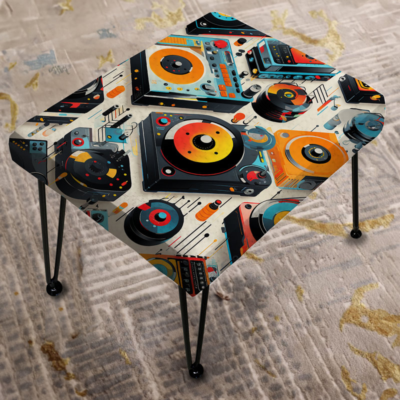 Platines tourne-disque Boom Boxes Spots - Repose-pieds rectangulaire Pop Art