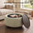 Round Cocktail Ottoman with Storage-265519397