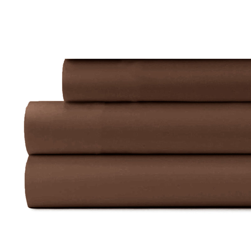 Ensemble de draps en micro-fibre, Chocolat