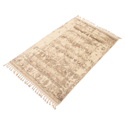 Irinel One-of-a-Kind 4'11" X 8'2" New Age Wool Area Rug in Ivory