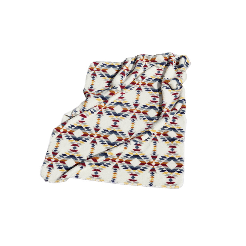 Knitted Throw Blanket, Aztec Print Multi, Abstract