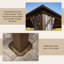 Pavillon de jardin en acier galvanisé avec double toit en pente-92597327-92597325