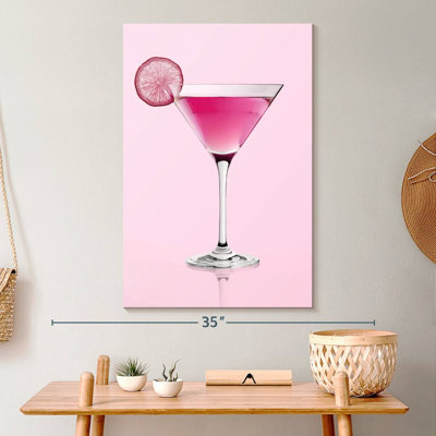 Impression sur toile rose martini