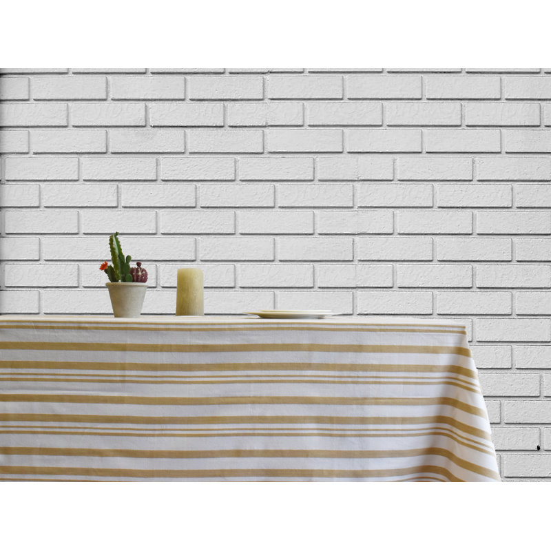 Nappe à rayures 100% coton Wilson, Kaki, L 84 po x l 60 po