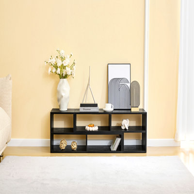 Meuble télé réglable modulaire, console de rangement ouverte, centre de divertissement moderne avec plusieurs compartiments, tablette multimédia Freestyle pour la chambre à coucher du salon
