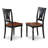 5 Piece Kitchen Table Set for 4 Includes a Round Dining Room Table with Pedestal and 4 Dining Chairs, Black & Cherry-166508090