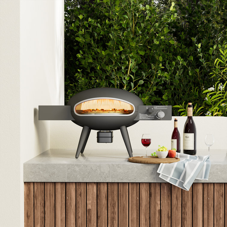 Costway Oven Wood Fire Pizza Maker Grill Outdoor Pizza Oven with