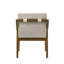 Ensemble de 2 chaises d'appoint en chenille grise et chêne rétro Danzel