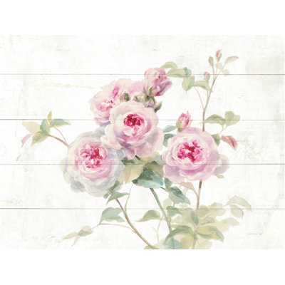 " Sweet Roses On Wood "