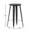 Table de bar commerciale / intérieure ronde en poly avec structure en acier Greory-1626516435-1626516434
