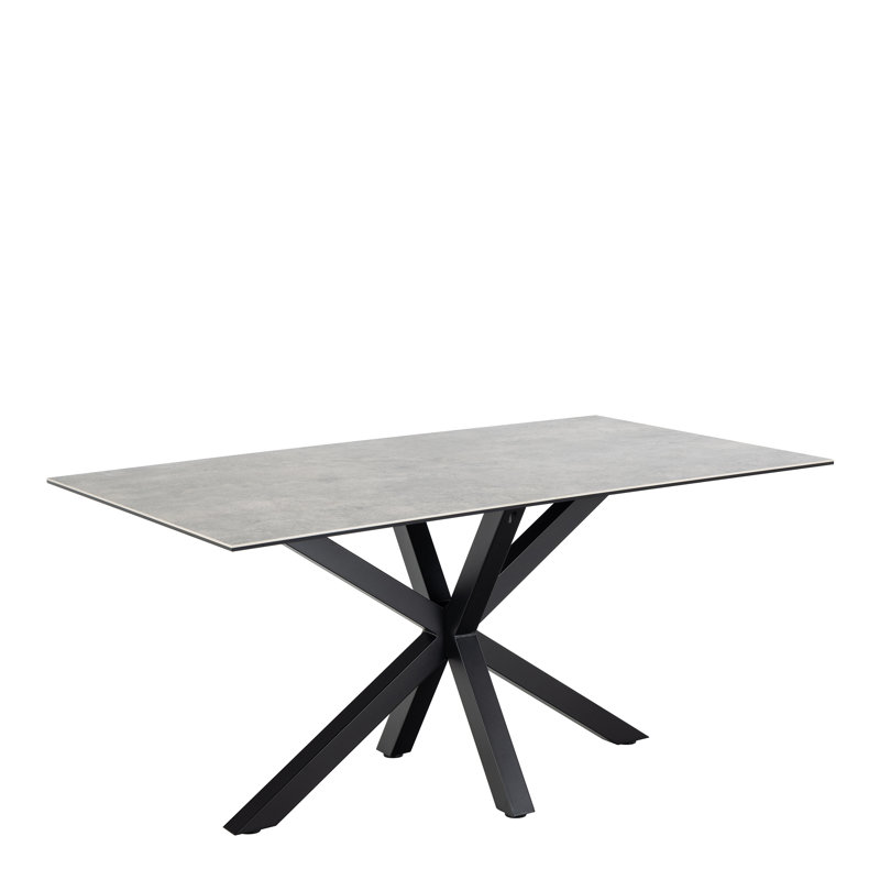 Metal Base Dining Table, Grey