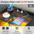 17.7''W 2 Drawers Nightstand Glasstop with 10 Million Colors LED Lights for DlY Setting-1931680212-1933772226