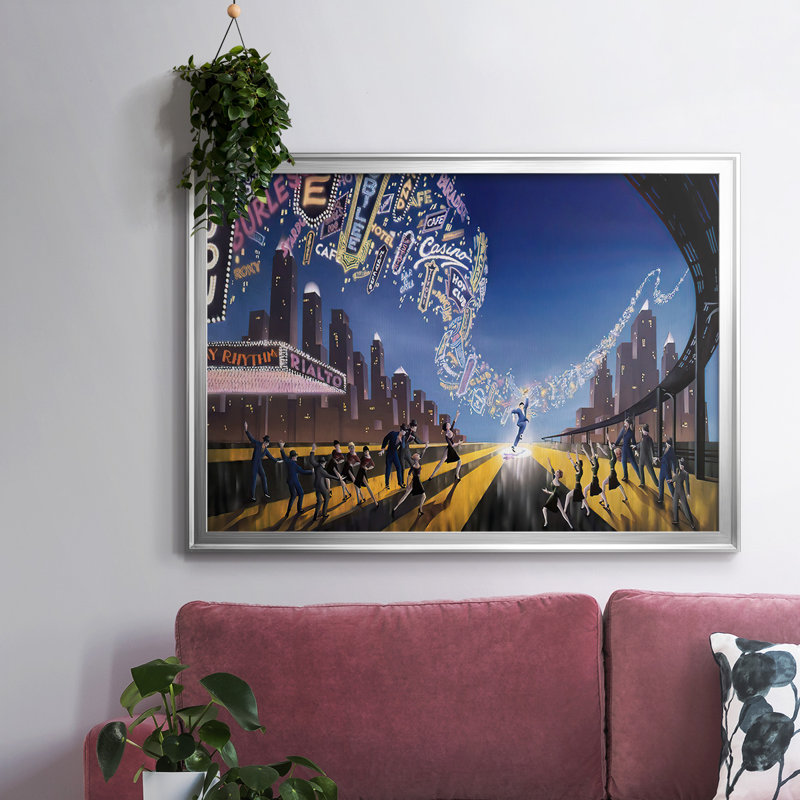 Symphonie néon, H 26 po x l 38 po x P 1,5 po, Argent