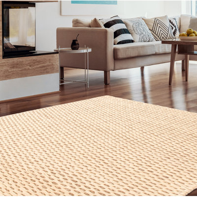 Tapis ivoire en laine tressé à la main Baltierra