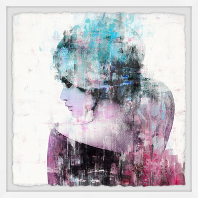 The Blue Scarf 1 Piece Single Picture Frame Wall Art