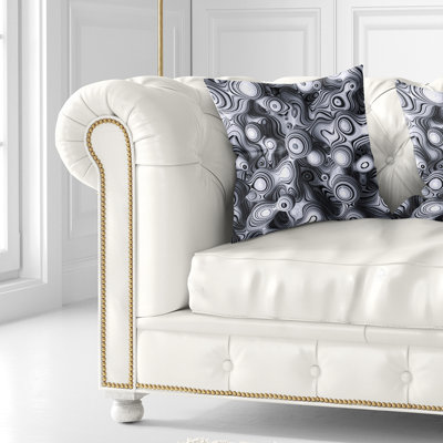 3D abstrait ondulé bulles - coussin imprimé abstrait