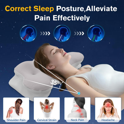 Cervical Neck Pillow for Pain Relief(Set of 1)