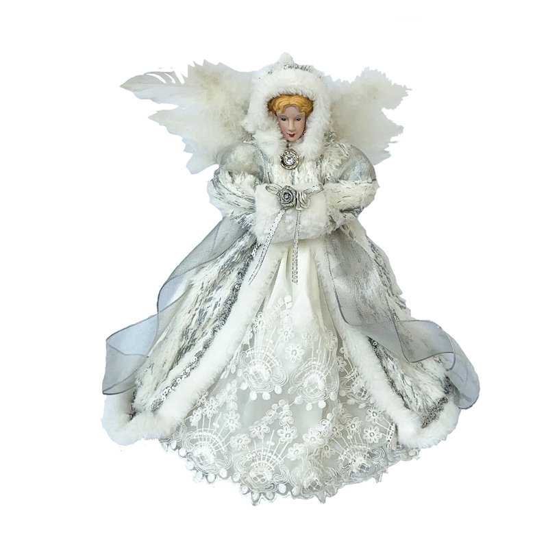 Décoration pour sommet de sapin ange des neiges russe