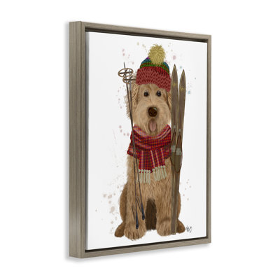 «Dog with Winter Skis» par Fab Funky