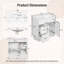 Meuble-lavabo autoportant de 76 cm (30 po) en MDF blanc avec lavabo simple, quincaillerie à fermeture amortie et assemblage facile