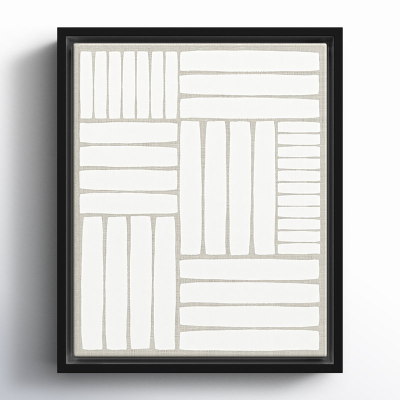 Capell Free Rhythm - Cadre flottant, peinture sur toile, Toile avec cadre noir, H 11,5 po x l 9,5 po x P 2 po